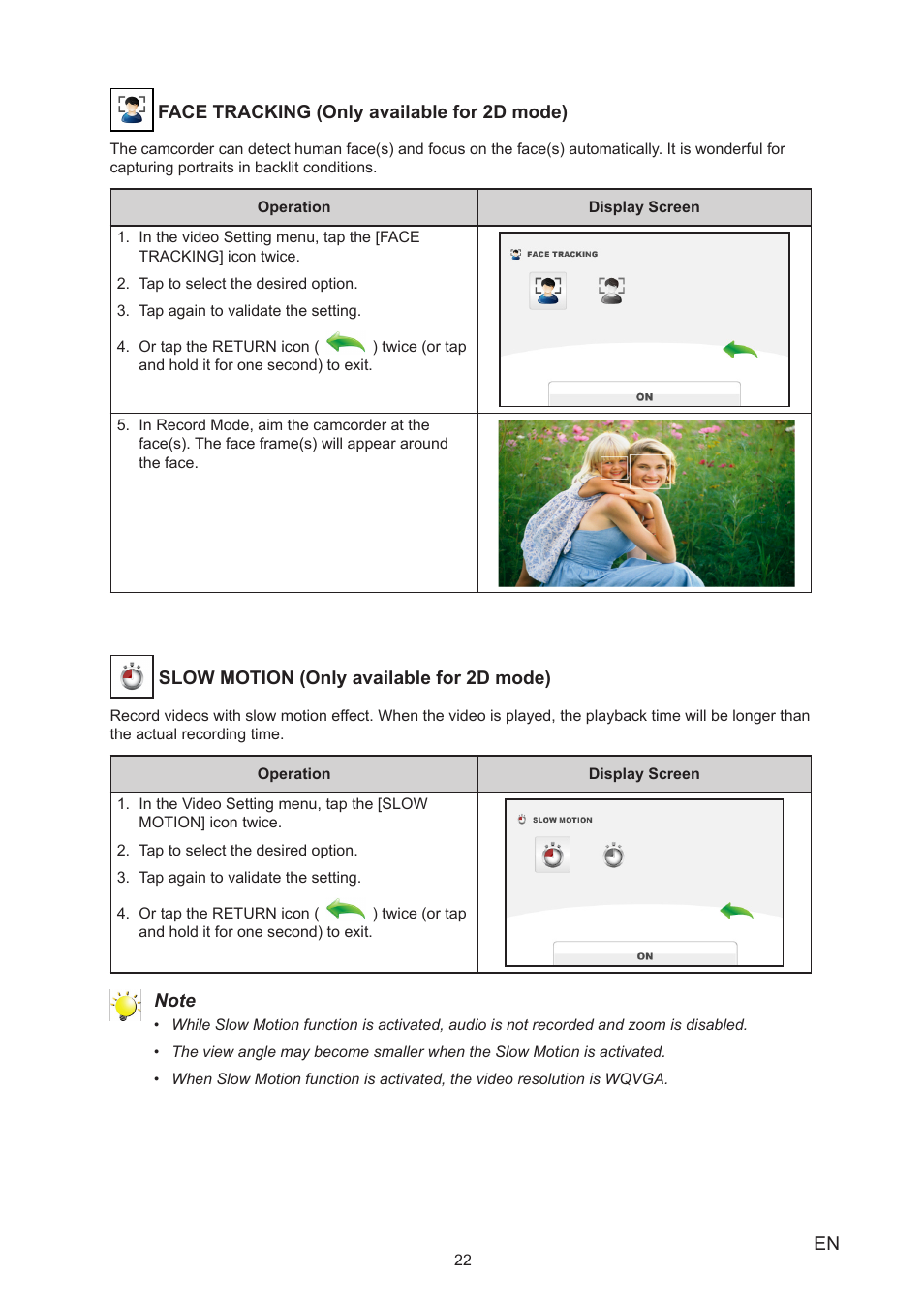 Toshiba Camileo Z100 User Manual | Page 22 / 54