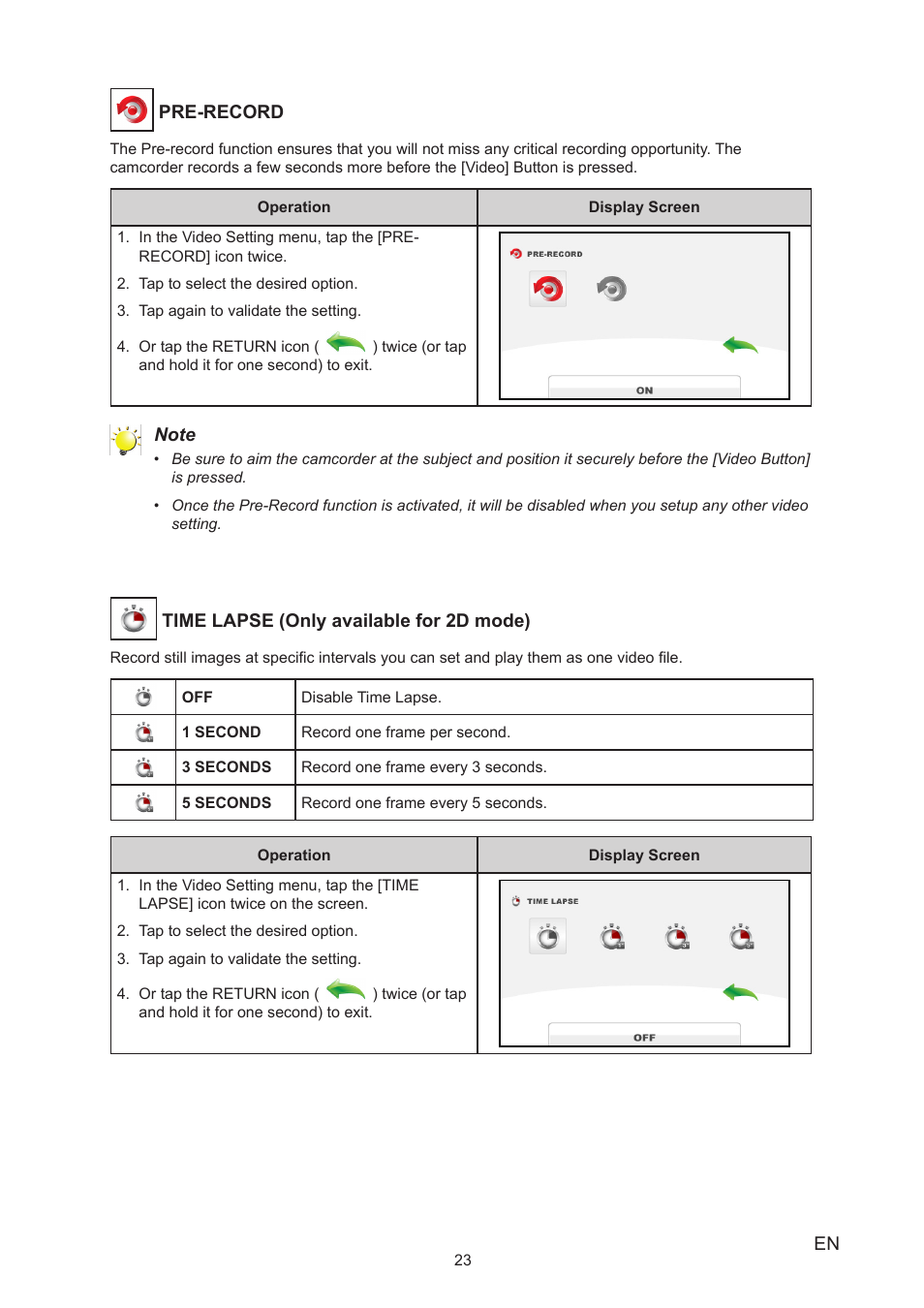 Toshiba Camileo Z100 User Manual | Page 23 / 54