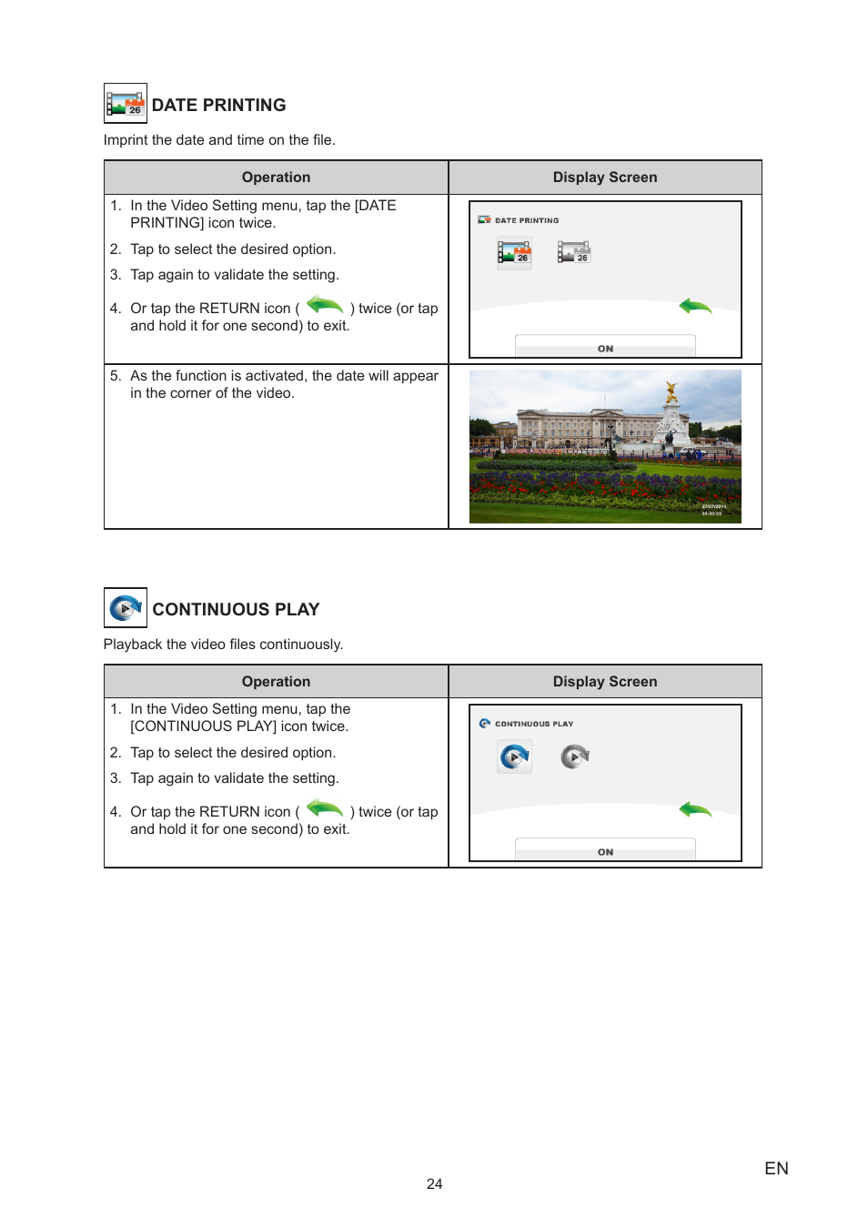 Toshiba Camileo Z100 User Manual | Page 24 / 54