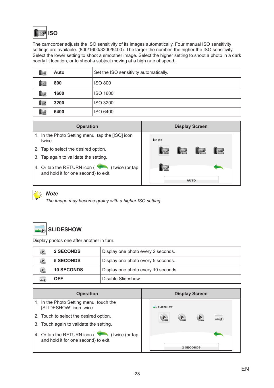 Toshiba Camileo Z100 User Manual | Page 28 / 54