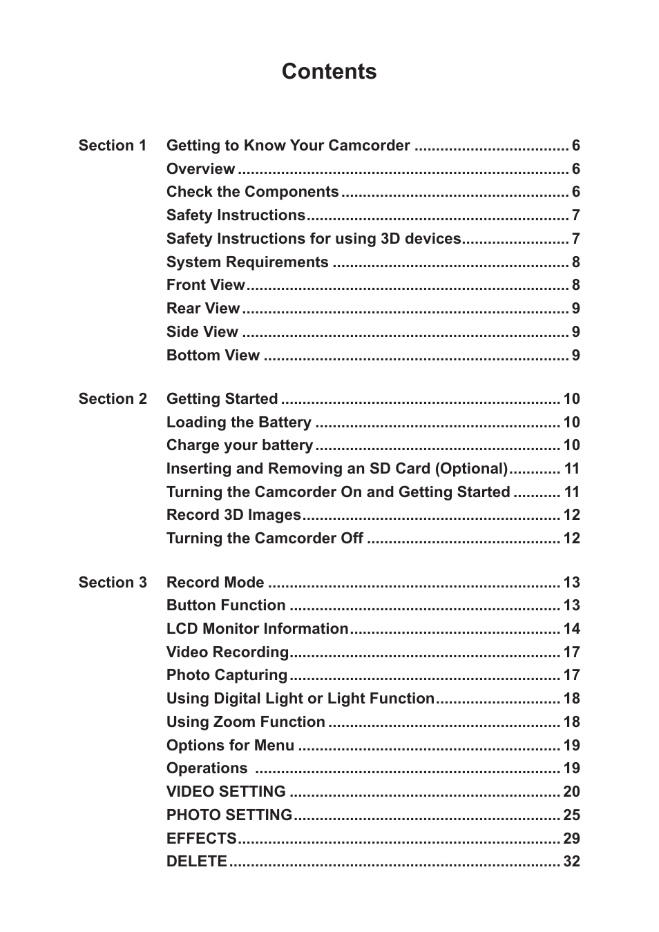 Toshiba Camileo Z100 User Manual | Page 3 / 54