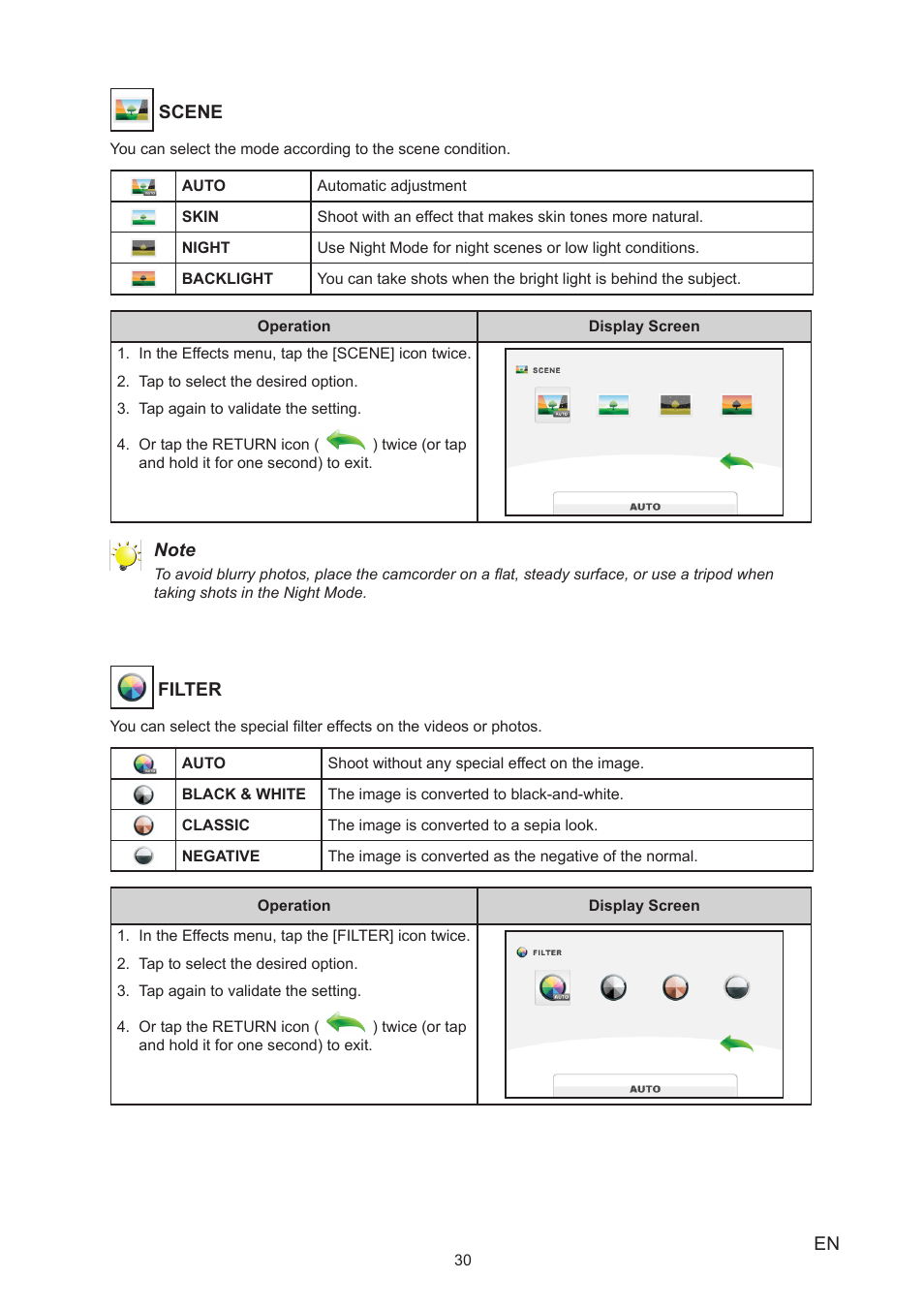 Toshiba Camileo Z100 User Manual | Page 30 / 54