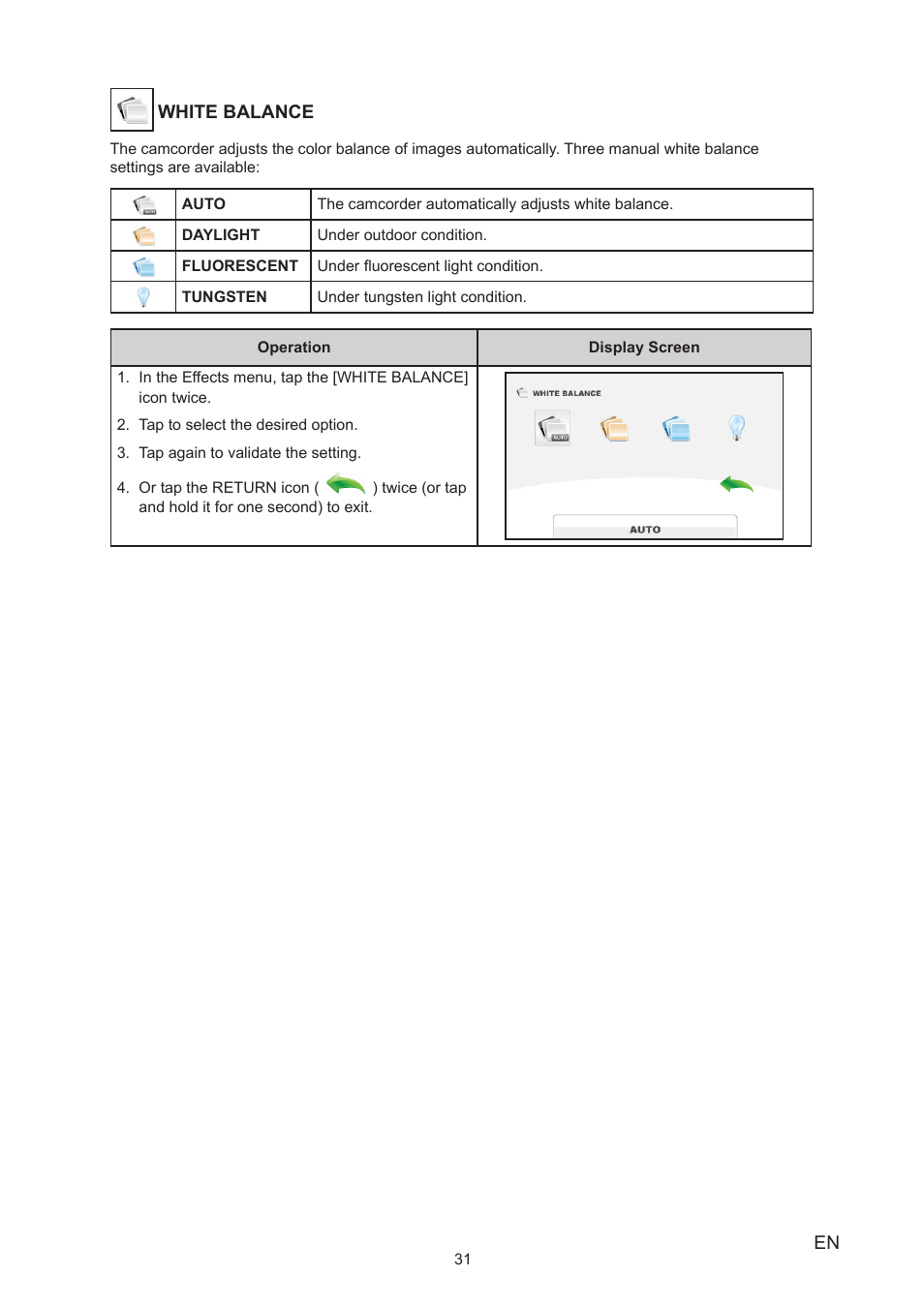 Toshiba Camileo Z100 User Manual | Page 31 / 54