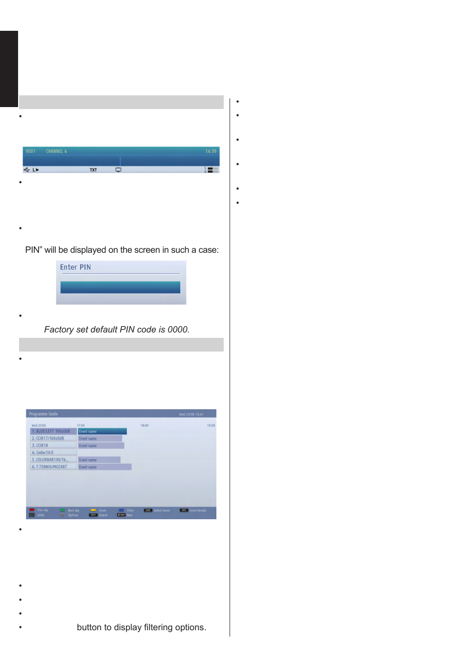 Viewing info banner, electronic programme guide, English | Toshiba L1433 User Manual | Page 21 / 50