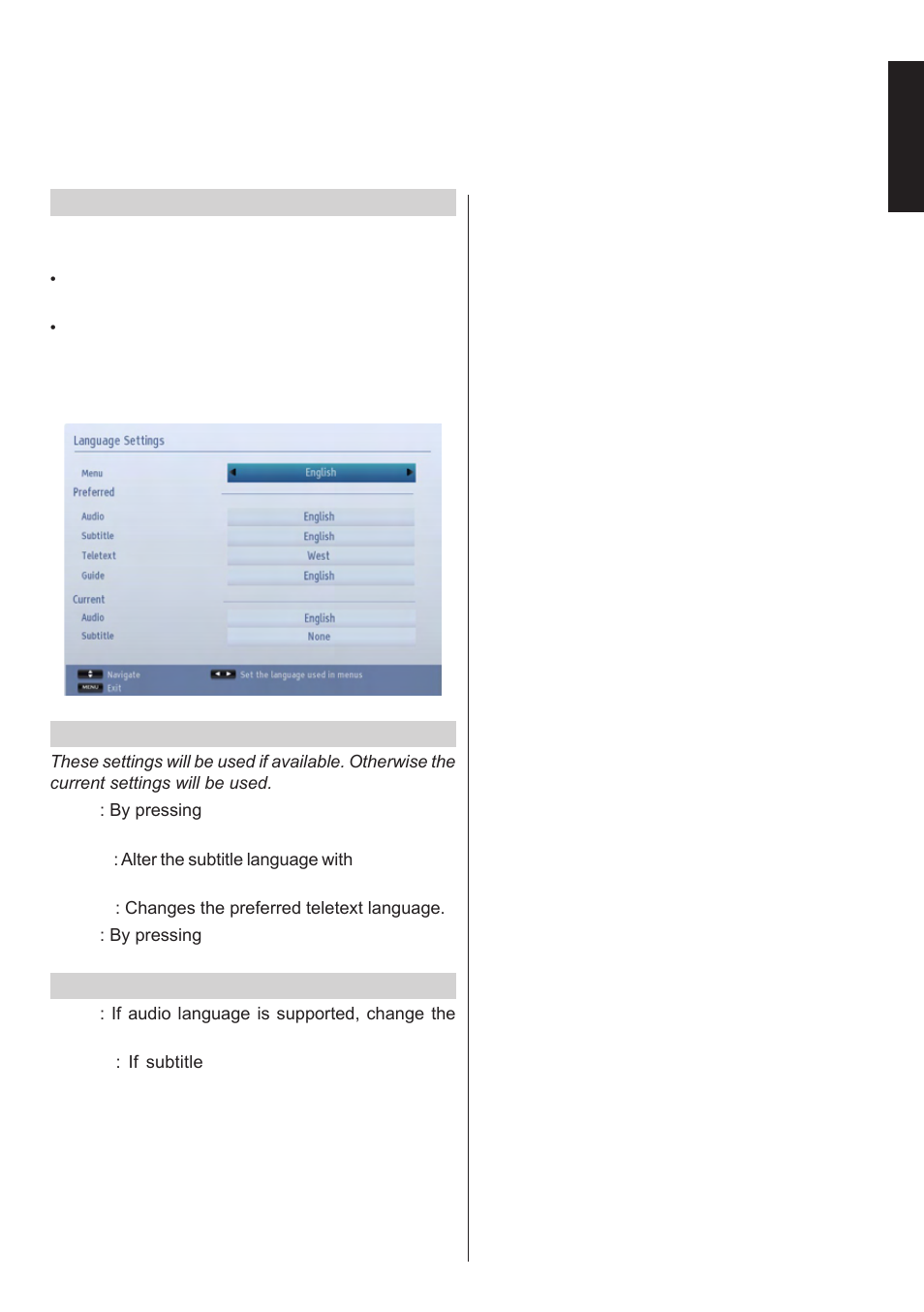 Language selection | Toshiba L1433 User Manual | Page 22 / 50