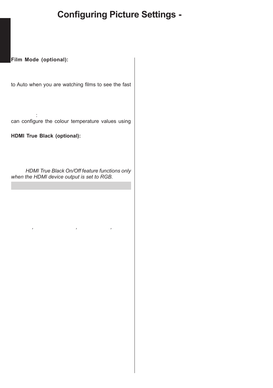 Configuring picture settings | Toshiba L1433 User Manual | Page 25 / 50