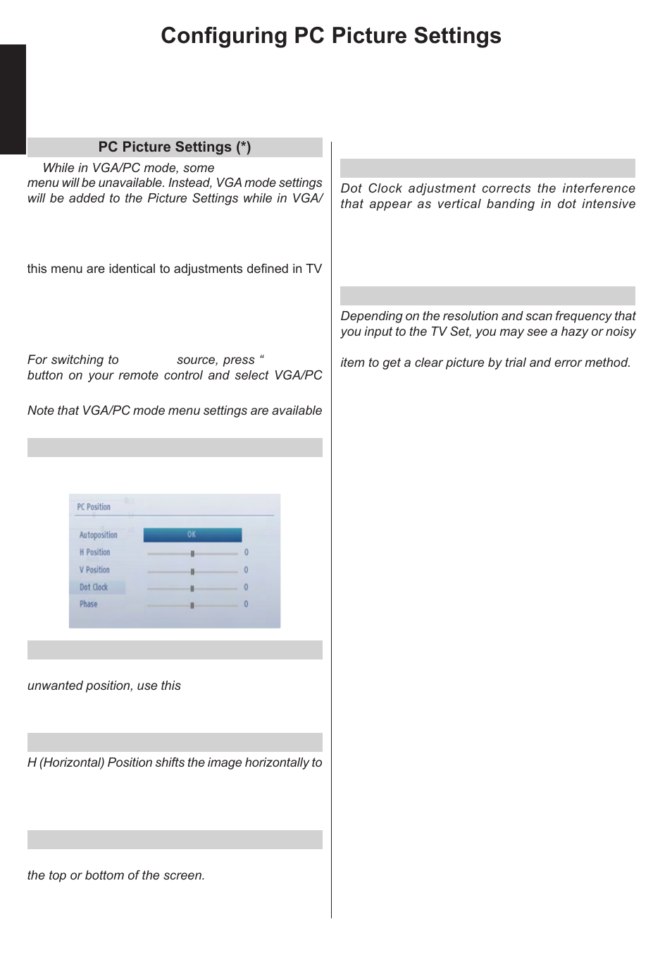 Configuring pc picture settings | Toshiba L1433 User Manual | Page 27 / 50