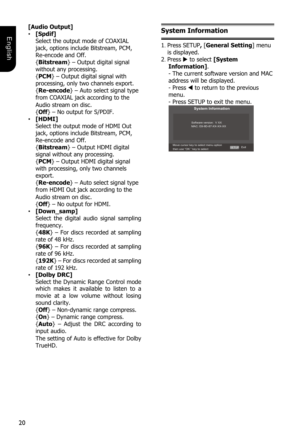 Toshiba BDX1250 User Manual | Page 20 / 48