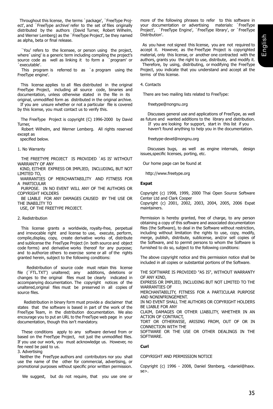 35 english | Toshiba BDX1250 User Manual | Page 35 / 48