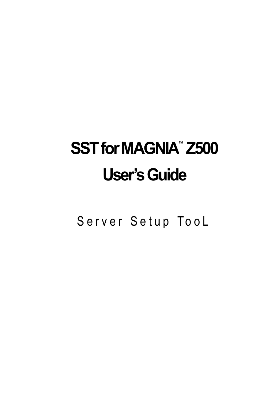 Toshiba Magnia Z500 User Manual | 115 pages