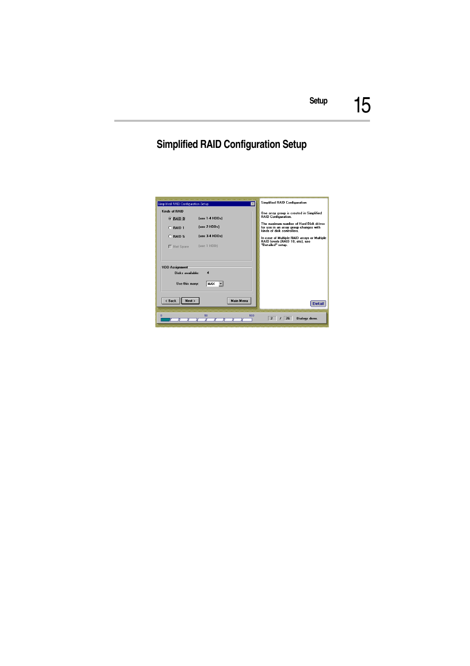 Simplified raid configuration setup, Simplified raid configuration setup screen | Toshiba Magnia Z500 User Manual | Page 18 / 115