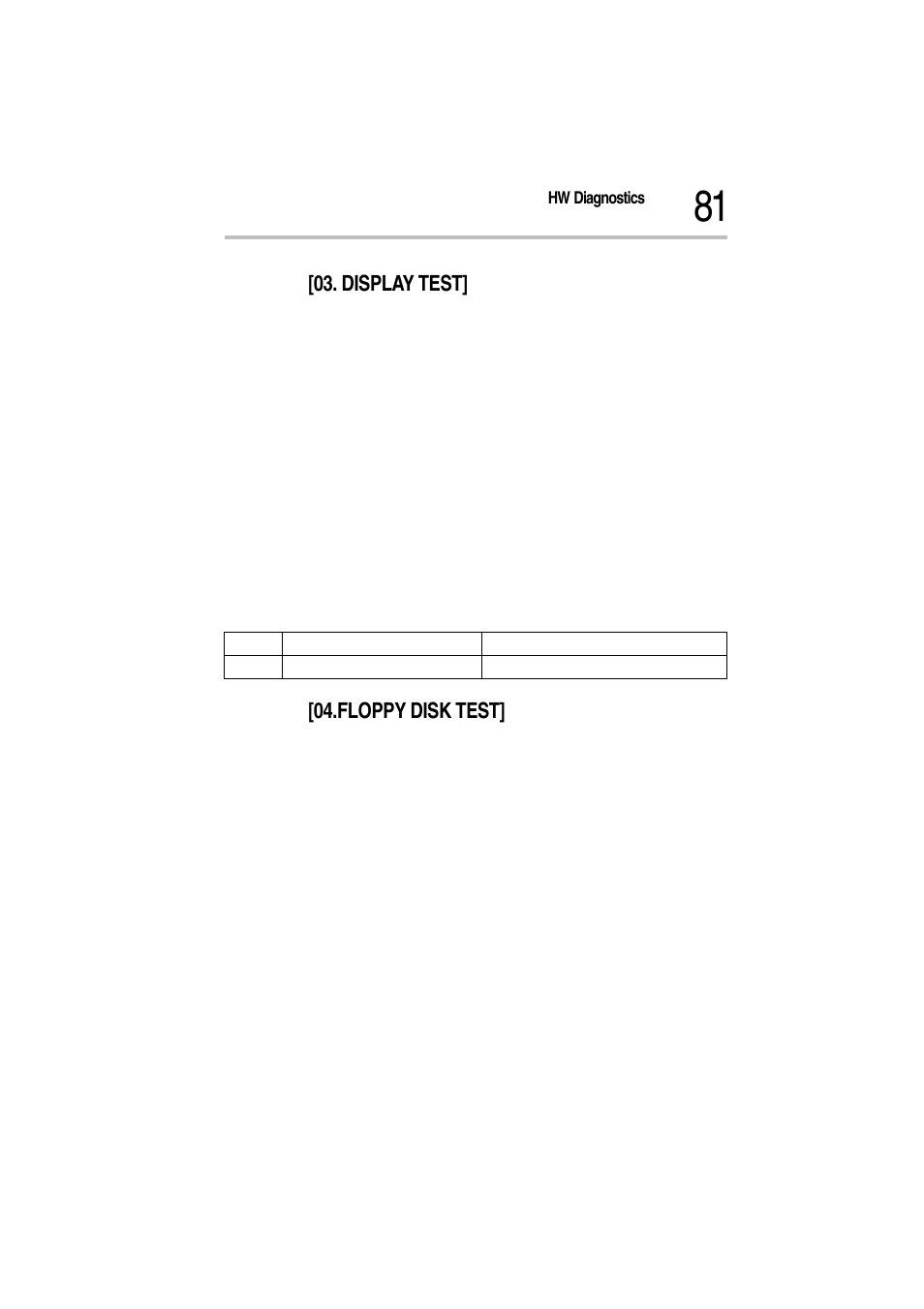 Display test, Floppy disk test | Toshiba Magnia Z500 User Manual | Page 83 / 115