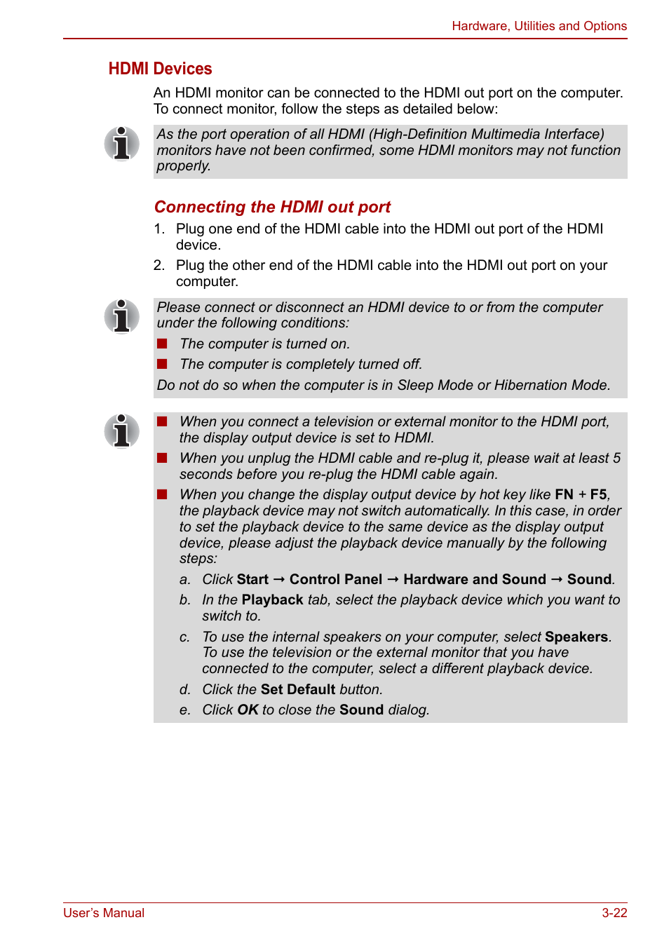 Hdmi devices | Toshiba Satellite C660 User Manual | Page 68 / 158