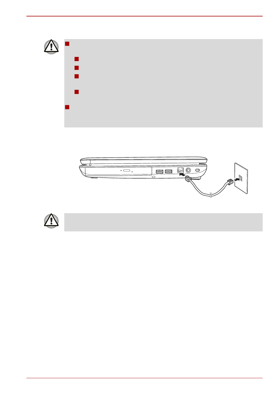 Connecting the modular cable, Disconnecting the modular cable | Toshiba SATELLITE A500 User Manual | Page 129 / 246