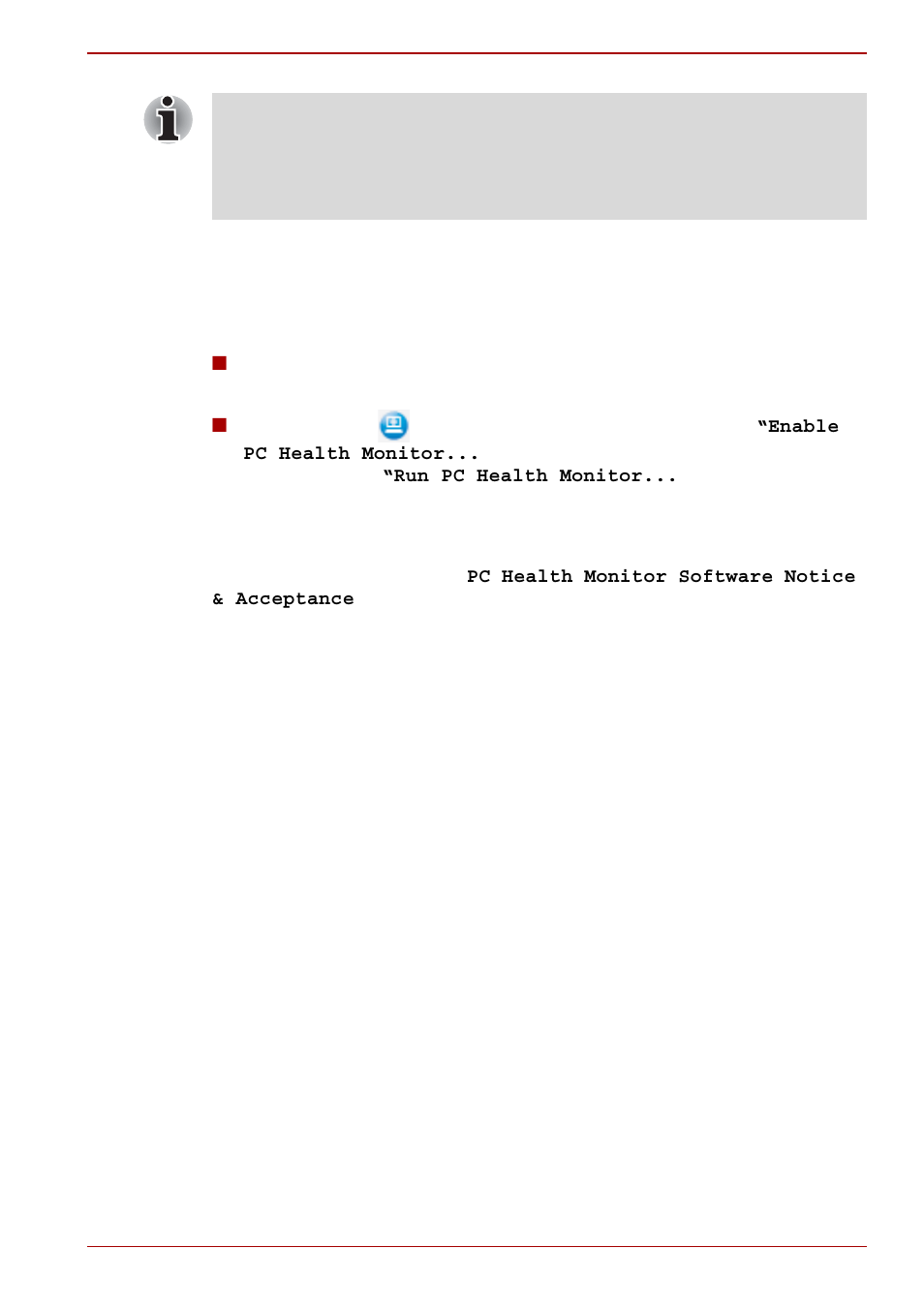 Starting the toshiba pc health monitor | Toshiba SATELLITE A665 User Manual | Page 204 / 213