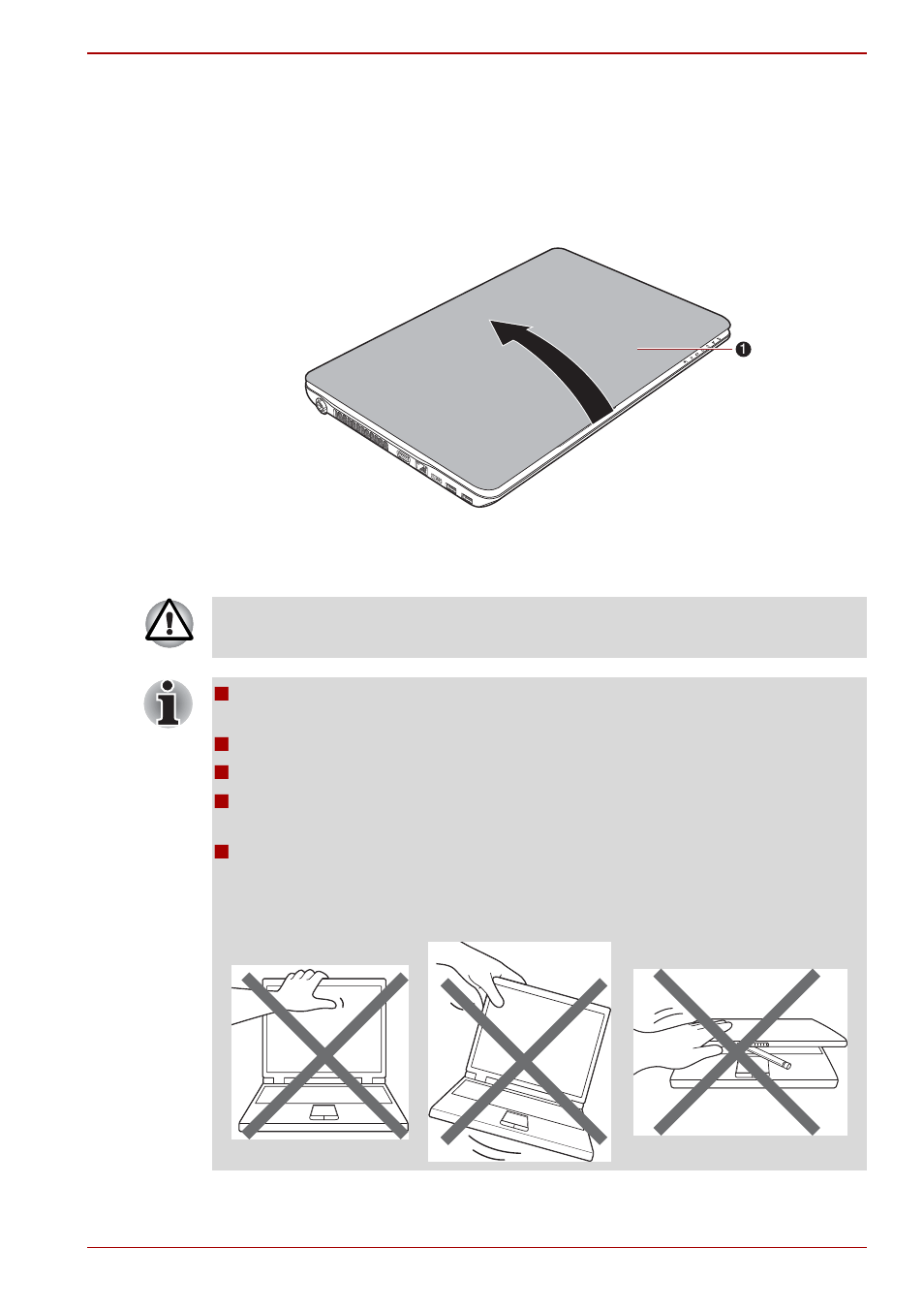 Opening the display | Toshiba SATELLITE A665 User Manual | Page 25 / 213