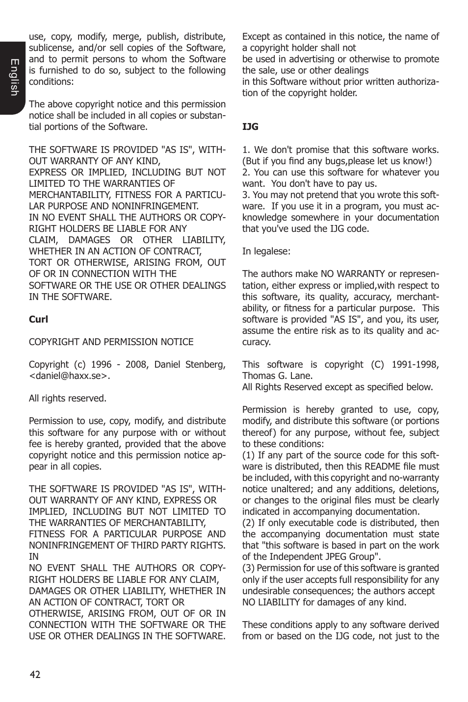 Toshiba BDX1200 User Manual | Page 42 / 44