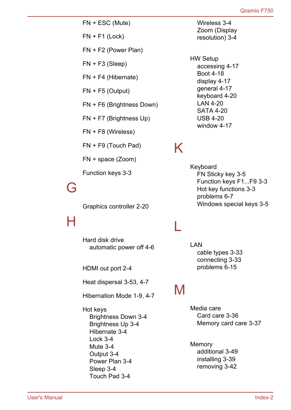 Toshiba Qosmio F750 User Manual | Page 179 / 181