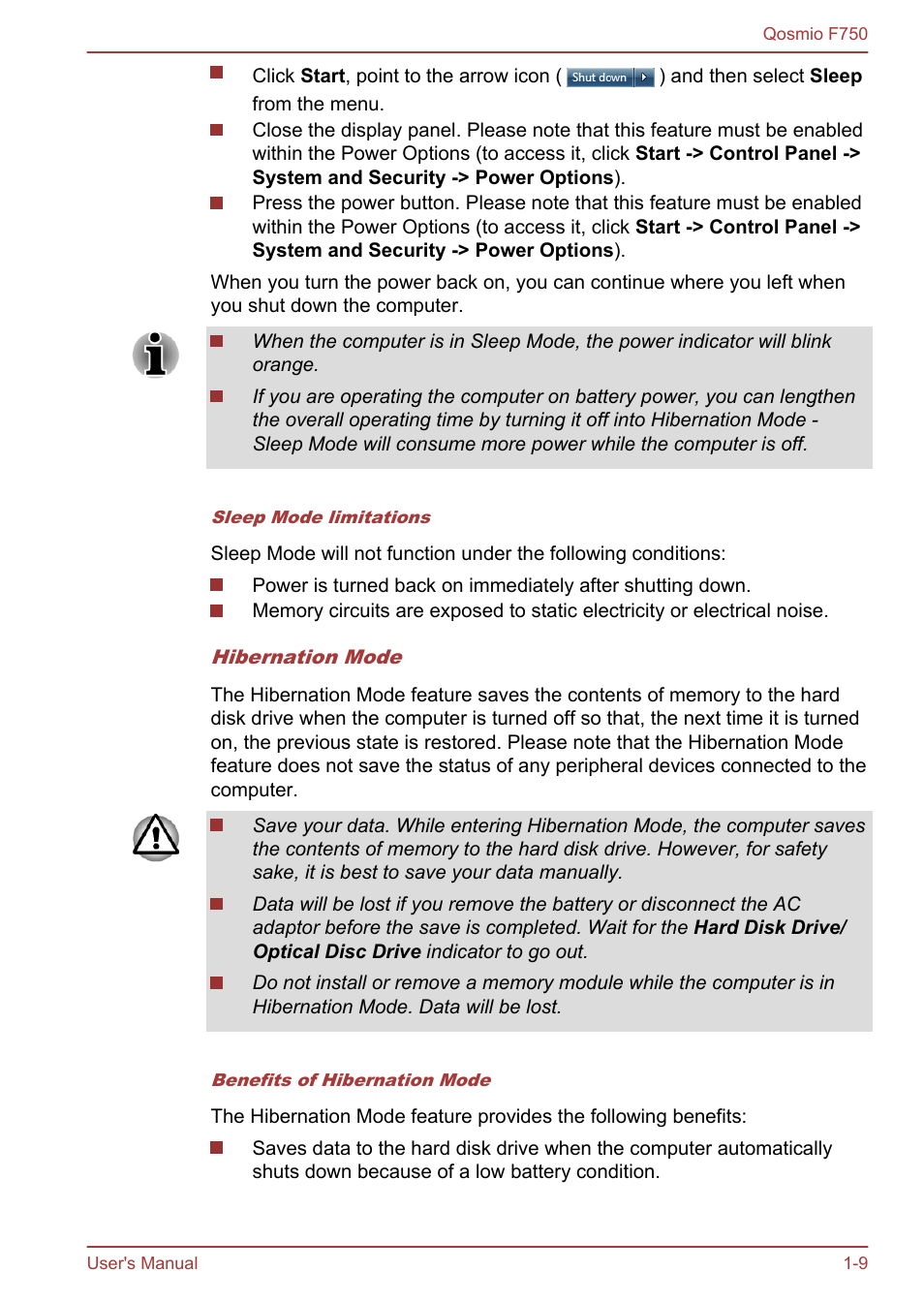 Toshiba Qosmio F750 User Manual | Page 25 / 181