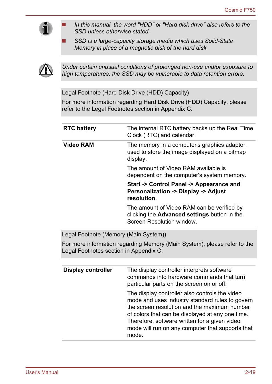 Toshiba Qosmio F750 User Manual | Page 46 / 181