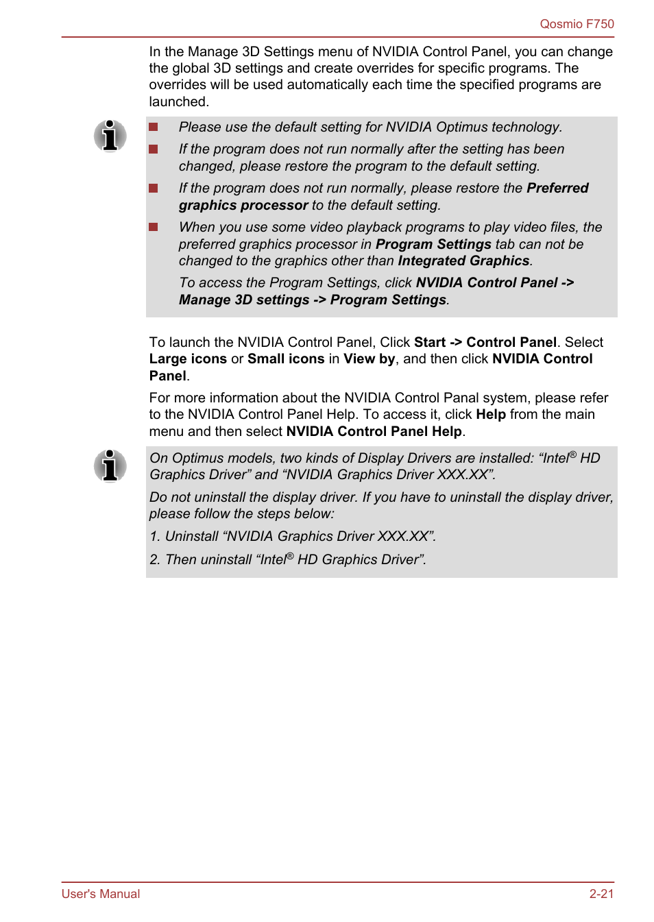 Toshiba Qosmio F750 User Manual | Page 48 / 181