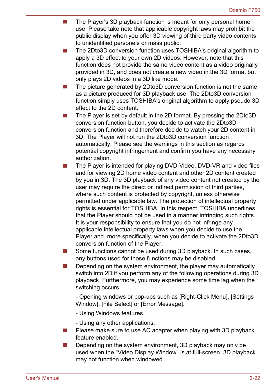 Toshiba Qosmio F750 User Manual | Page 70 / 181