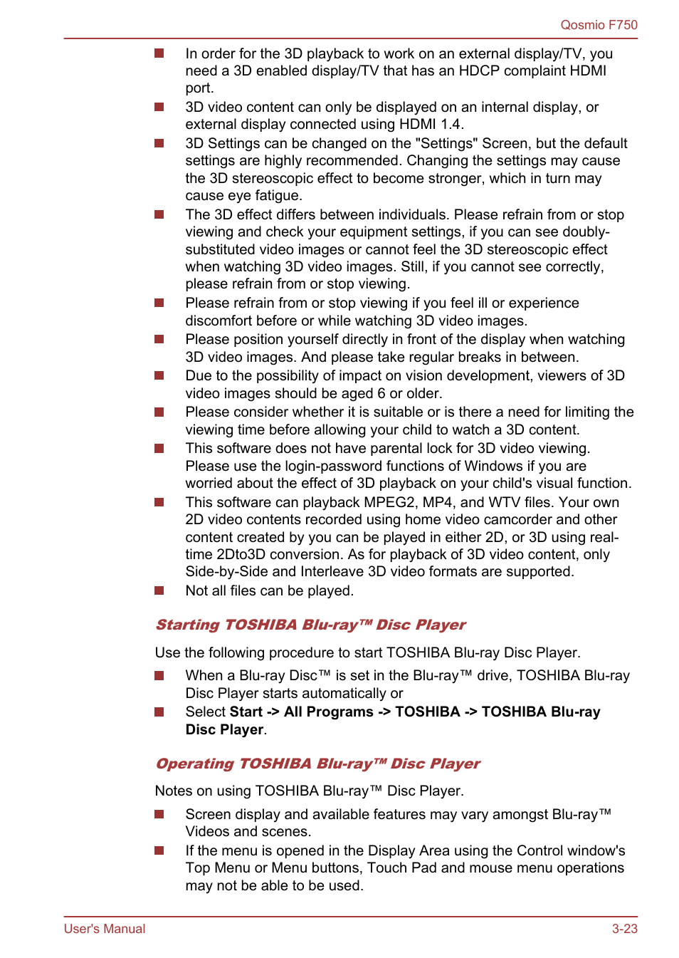 Toshiba Qosmio F750 User Manual | Page 71 / 181