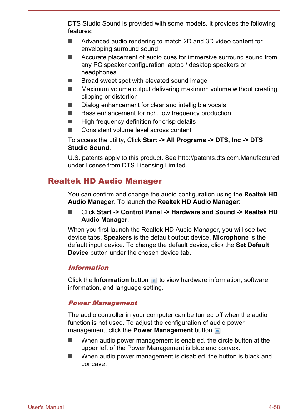 Realtek hd audio manager | Toshiba Tecra A50-A User Manual | Page 108 / 167