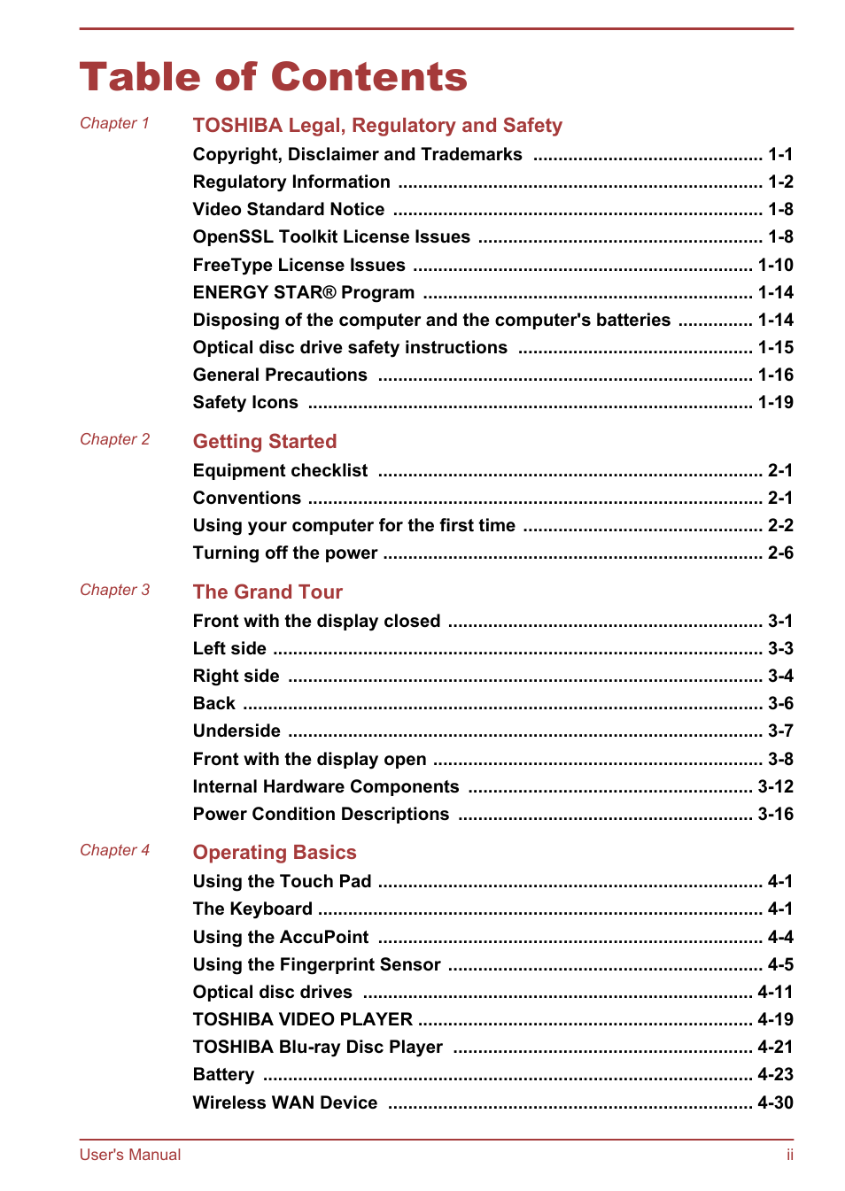 Toshiba Tecra A50-A User Manual | Page 2 / 167