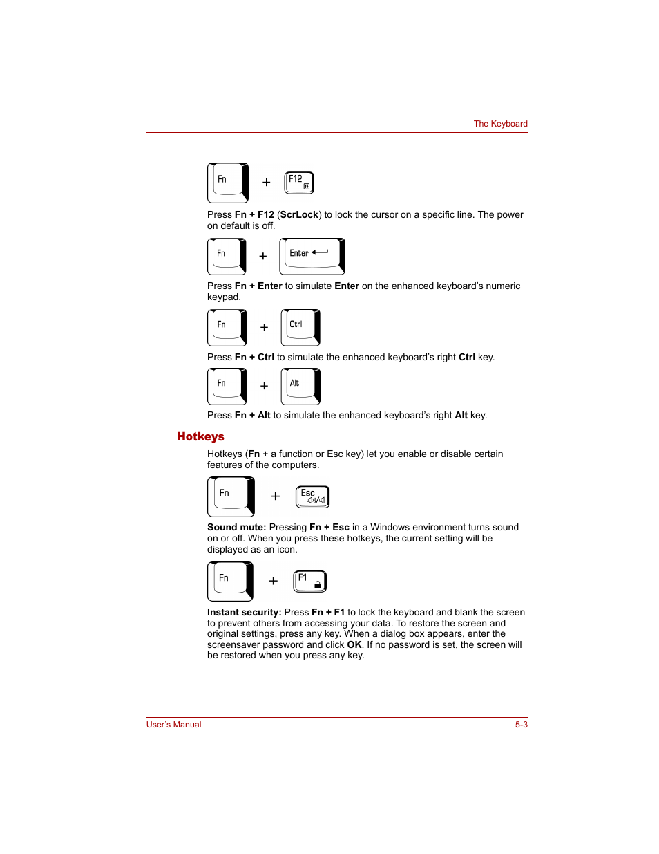 Hotkeys, Hotkeys -3 | Toshiba Tecra A4 (PTA40) User Manual | Page 109 / 204