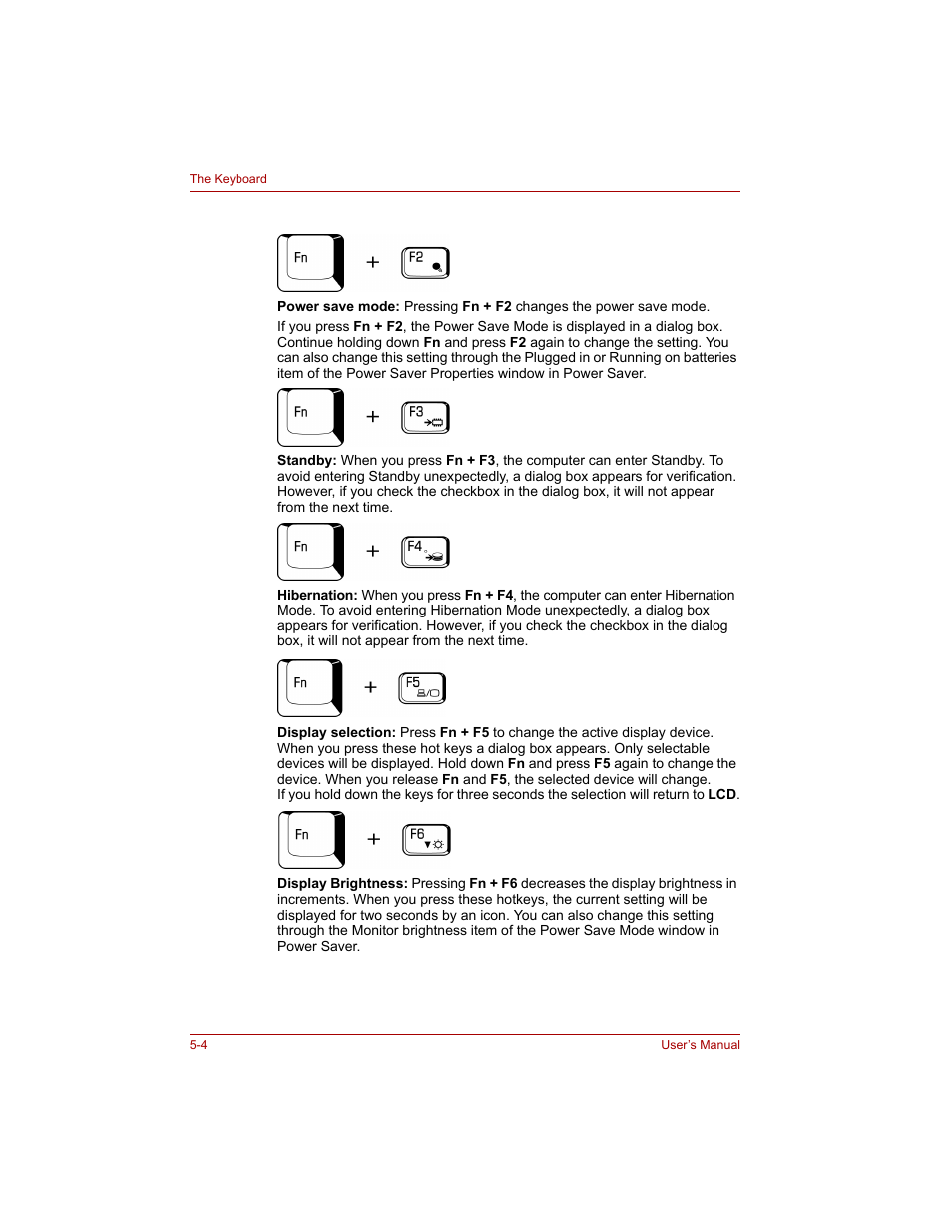 Power save mode, Window in | Toshiba Tecra A4 (PTA40) User Manual | Page 110 / 204