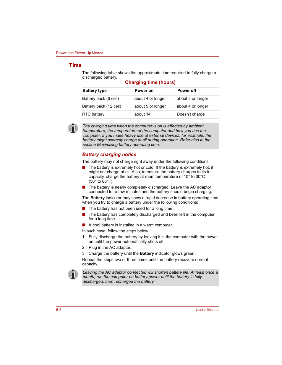 Time, Time -8 | Toshiba Tecra A4 (PTA40) User Manual | Page 122 / 204