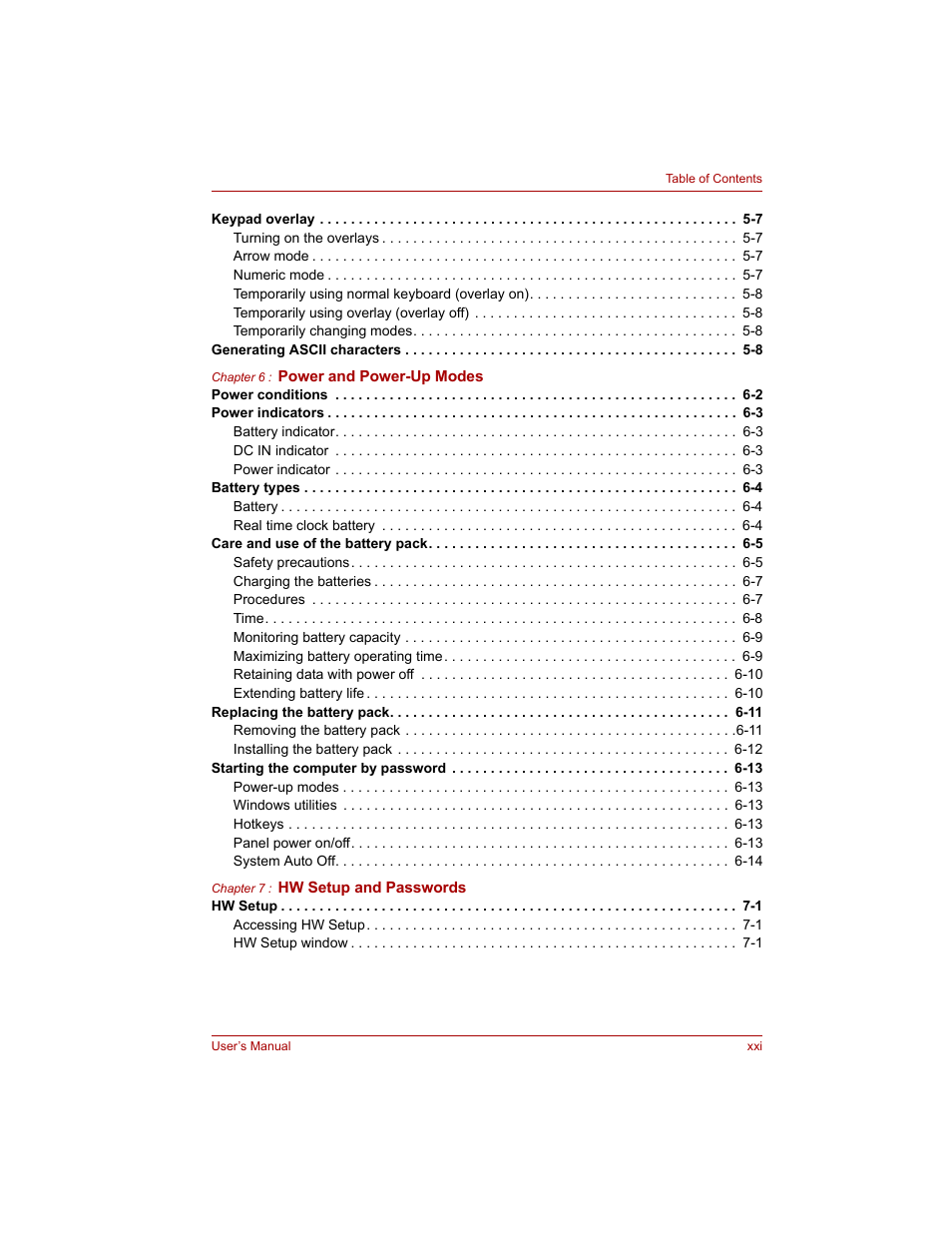 Toshiba Tecra A4 (PTA40) User Manual | Page 21 / 204