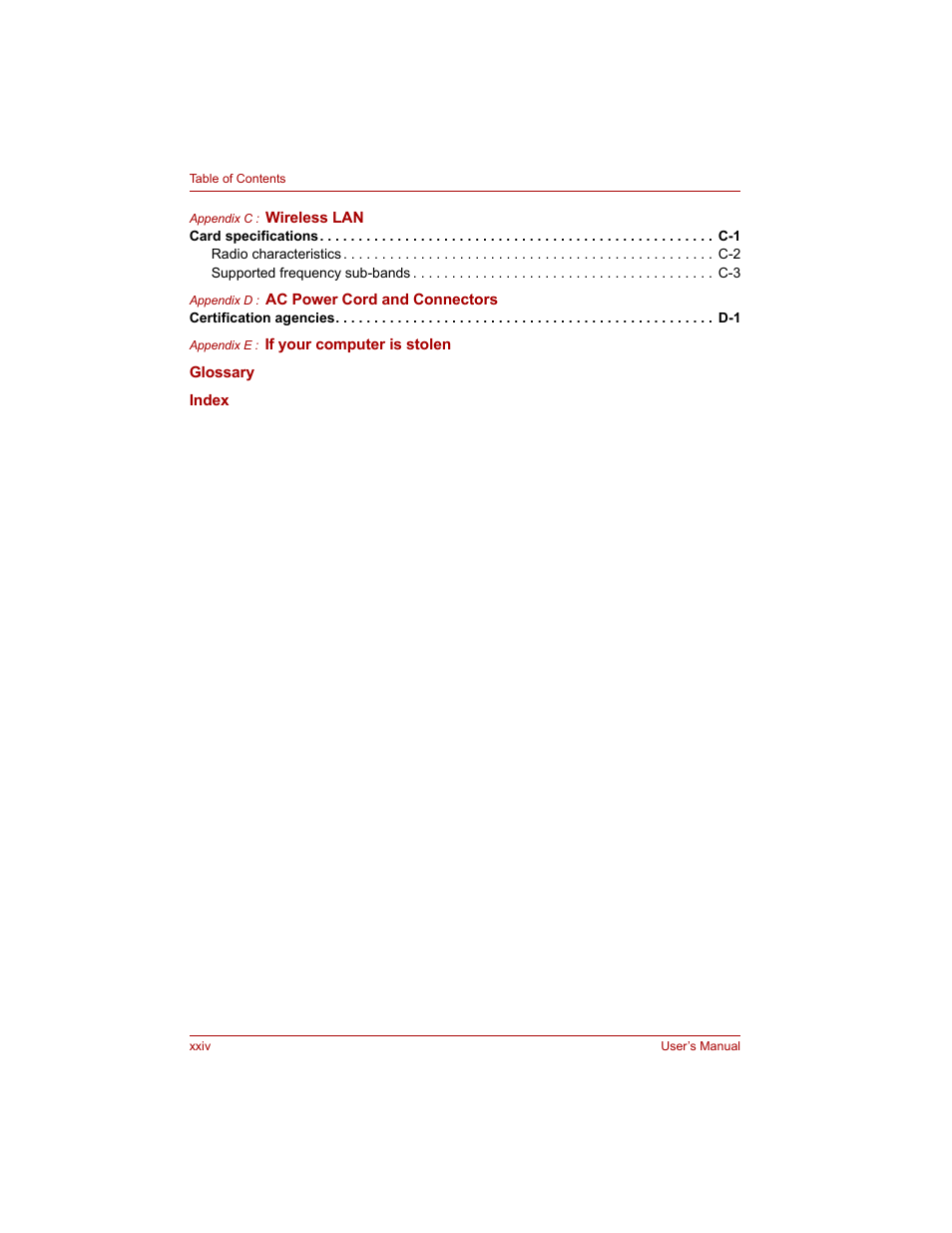 Toshiba Tecra A4 (PTA40) User Manual | Page 24 / 204