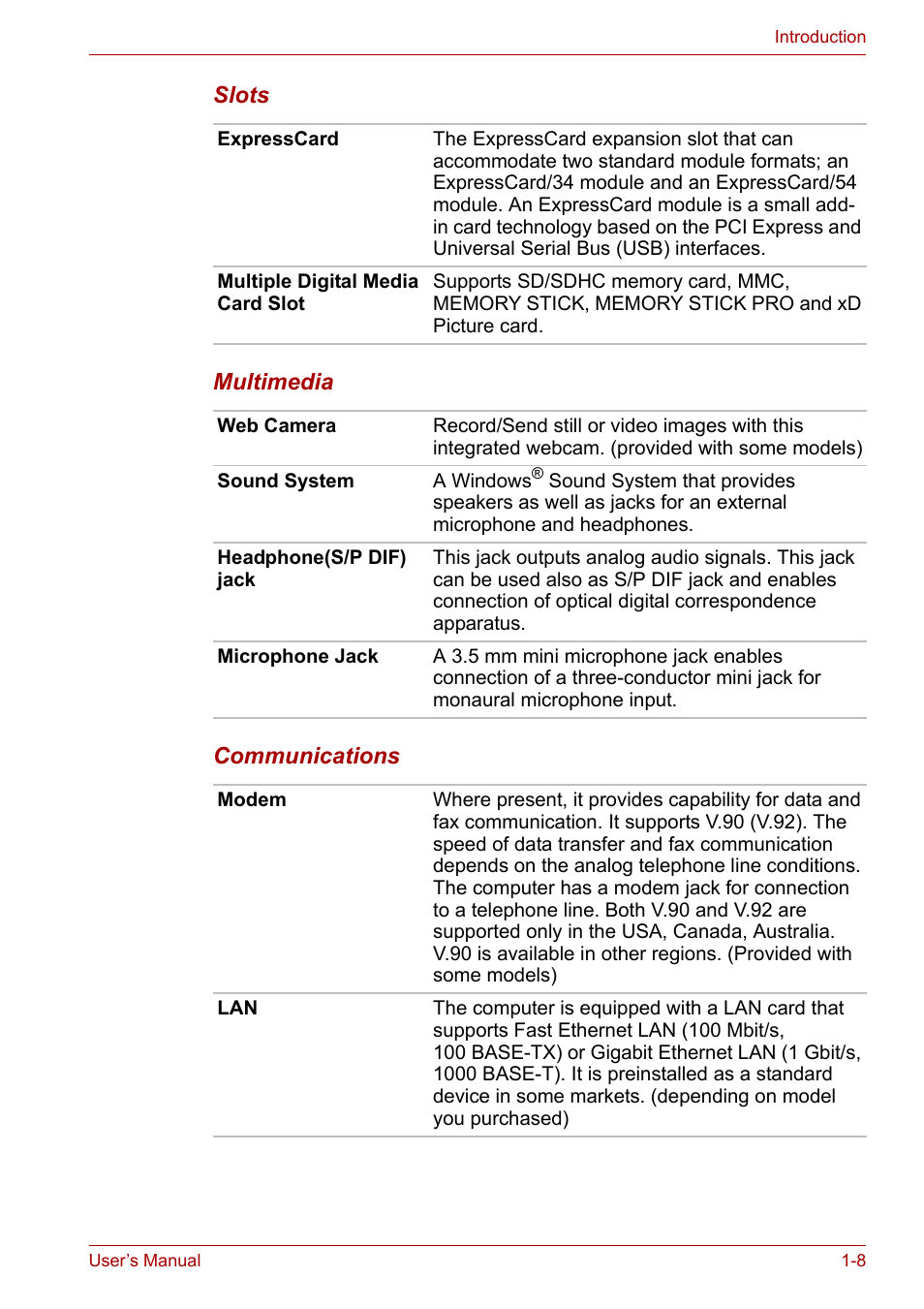 Toshiba Satellite Pro P300 User Manual | Page 29 / 185