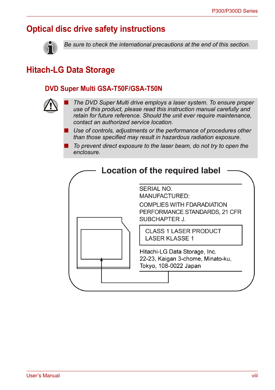 Toshiba Satellite Pro P300 User Manual | Page 8 / 185