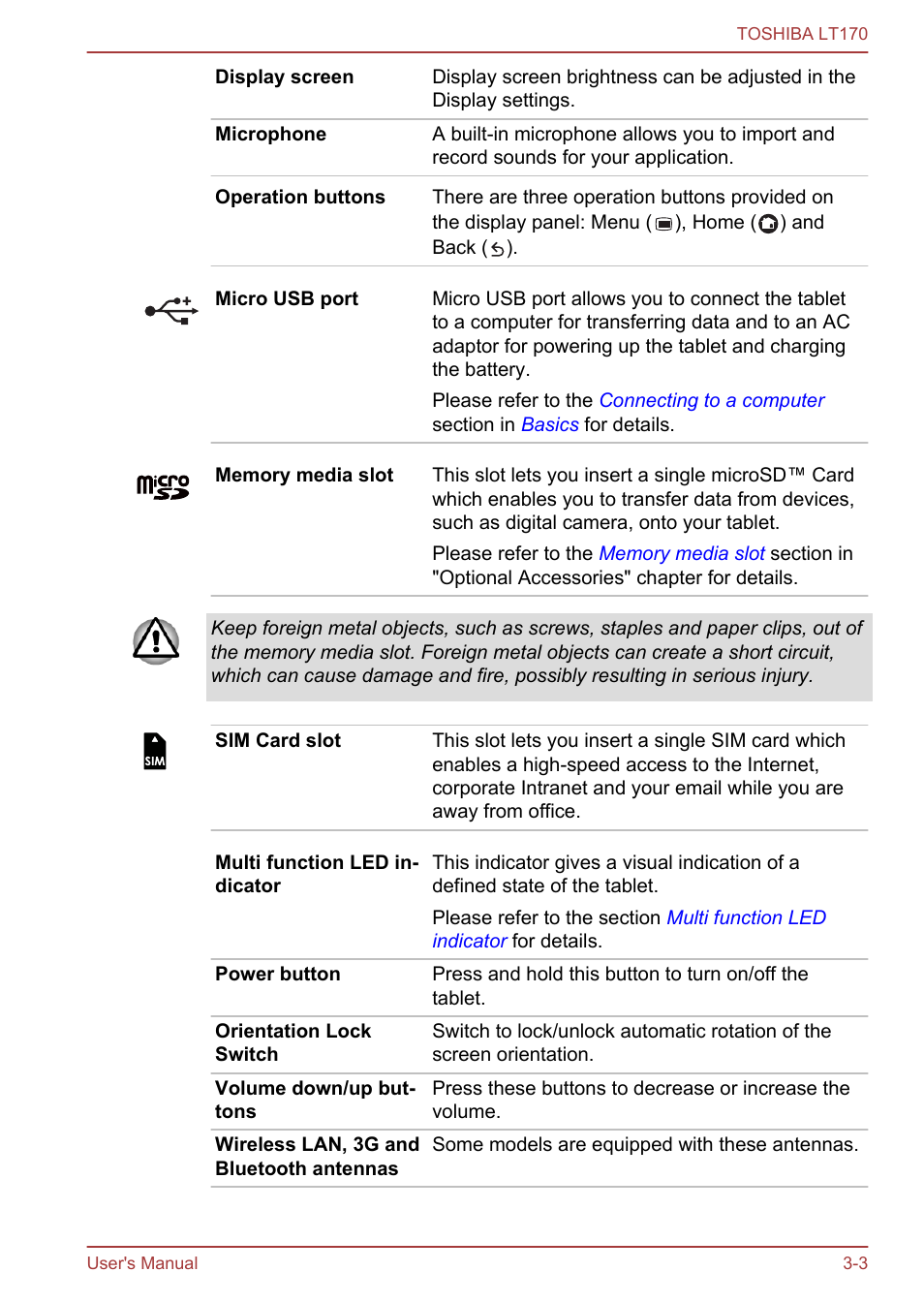 Toshiba LT170 User Manual | Page 15 / 77