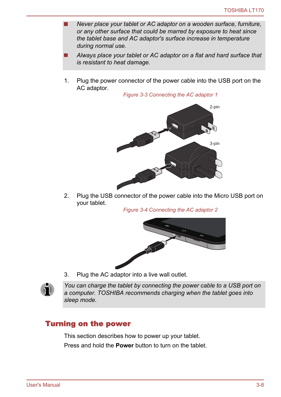 Turning on the power | Toshiba LT170 User Manual | Page 20 / 77