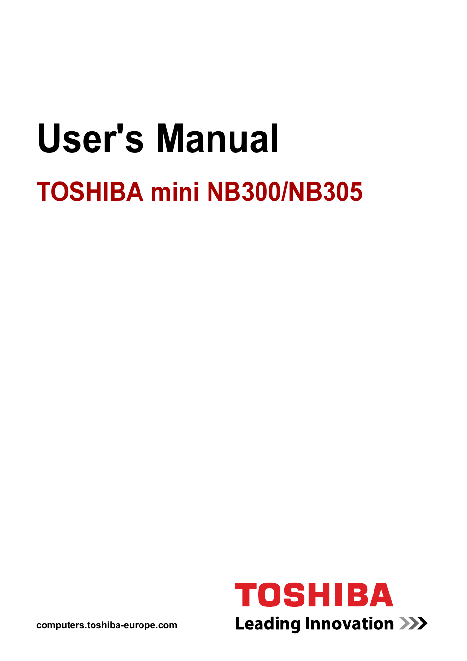 Toshiba NB305 User Manual | 143 pages
