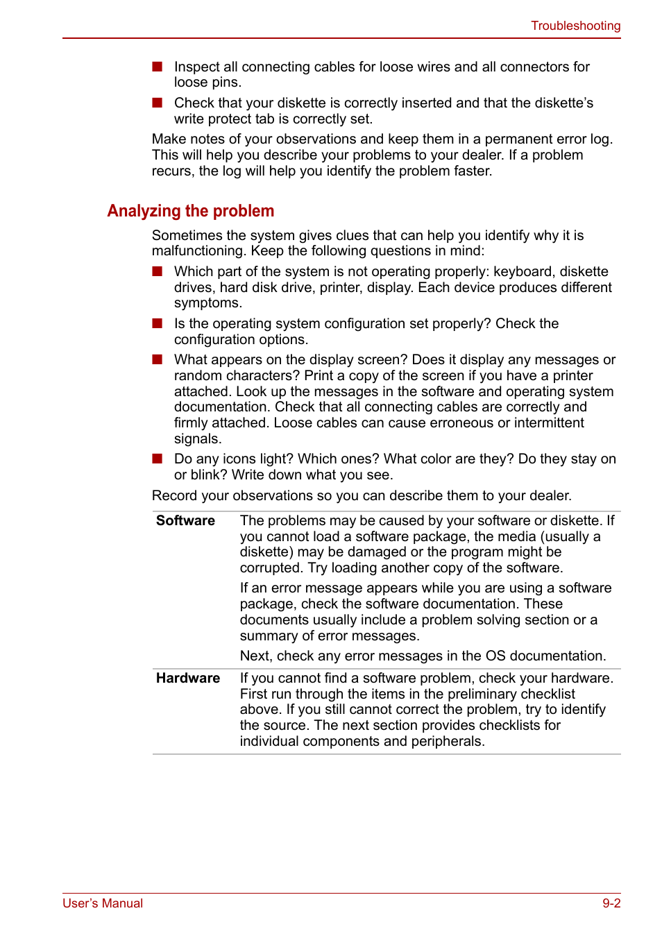 Analyzing the problem | Toshiba NB305 User Manual | Page 103 / 143