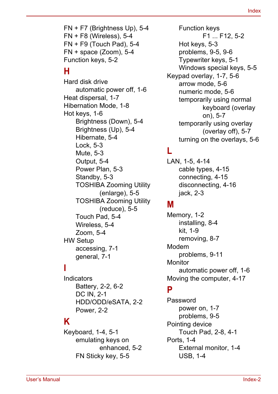 Toshiba NB305 User Manual | Page 142 / 143