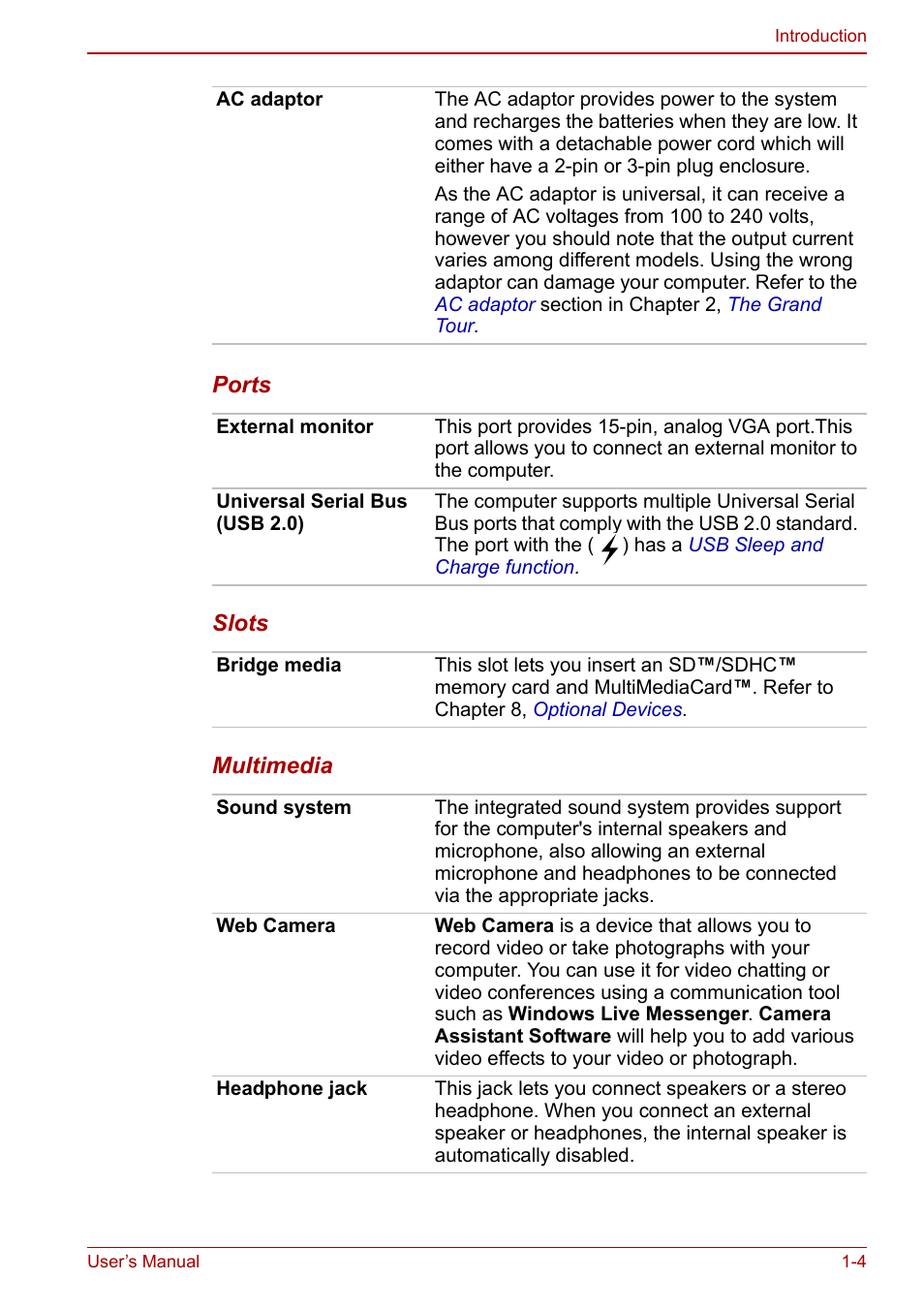 Toshiba NB305 User Manual | Page 19 / 143