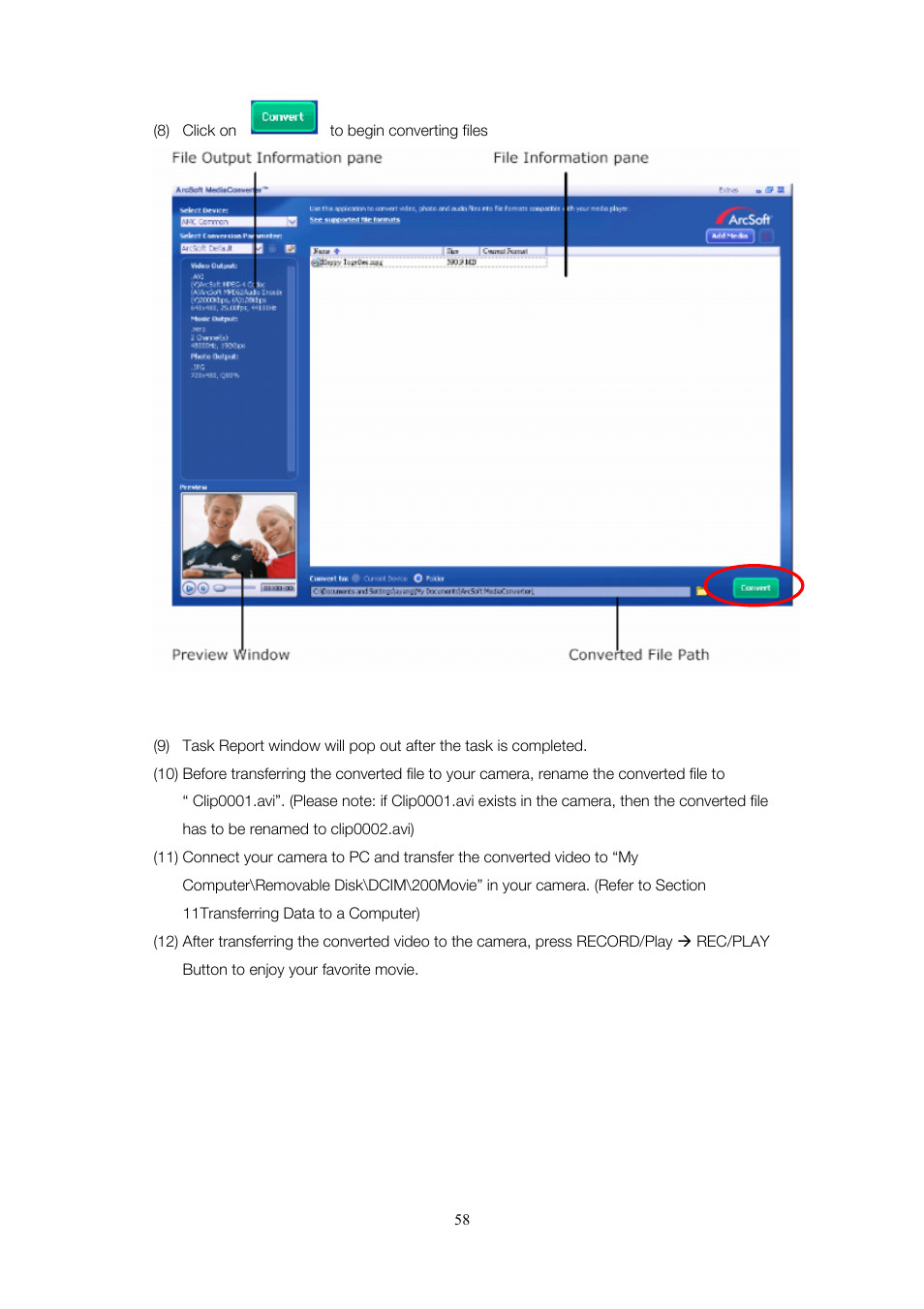 Toshiba Camileo Pro User Manual | Page 59 / 66