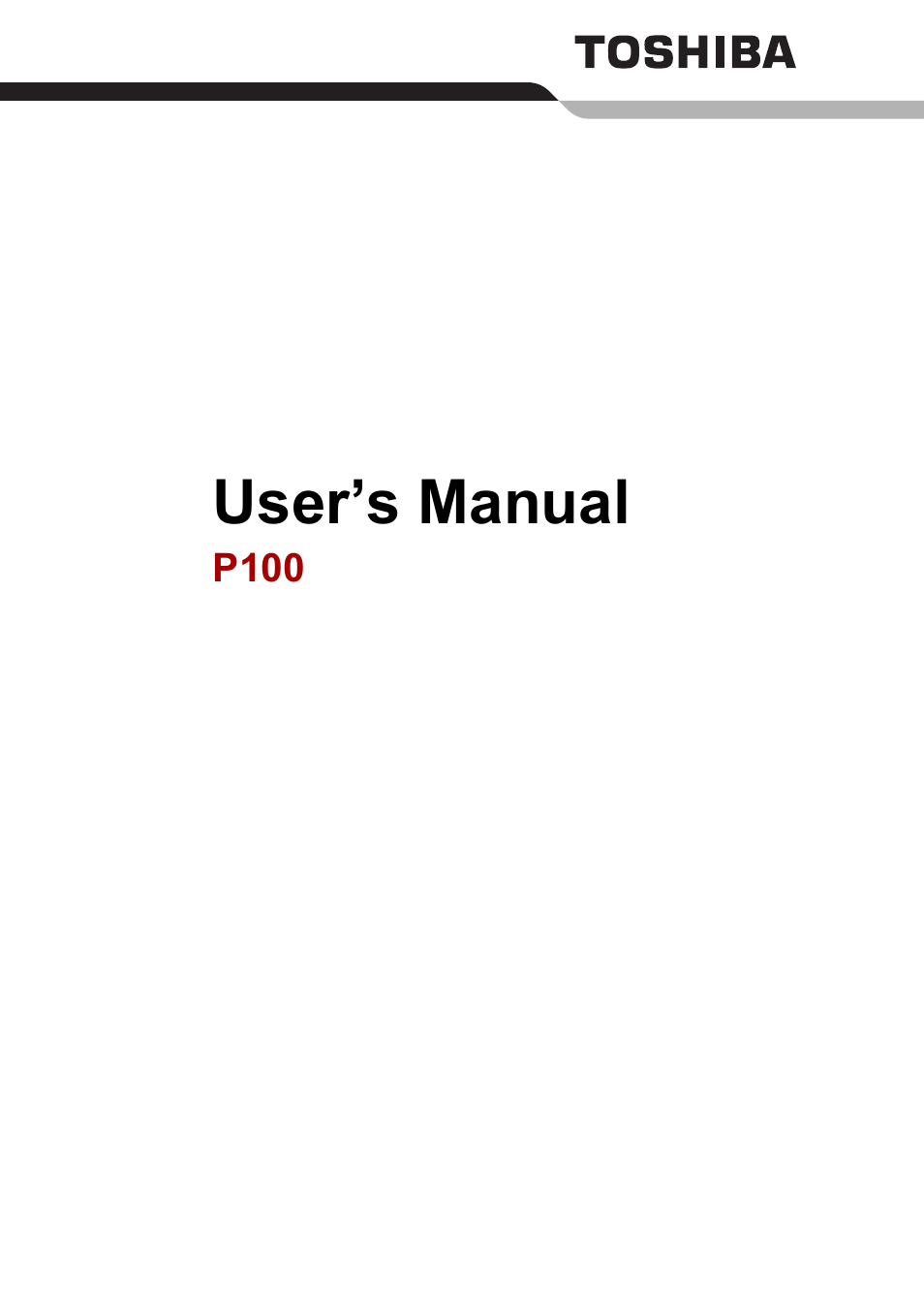 Toshiba Satellite P100 (PSPAD) User Manual | 170 pages