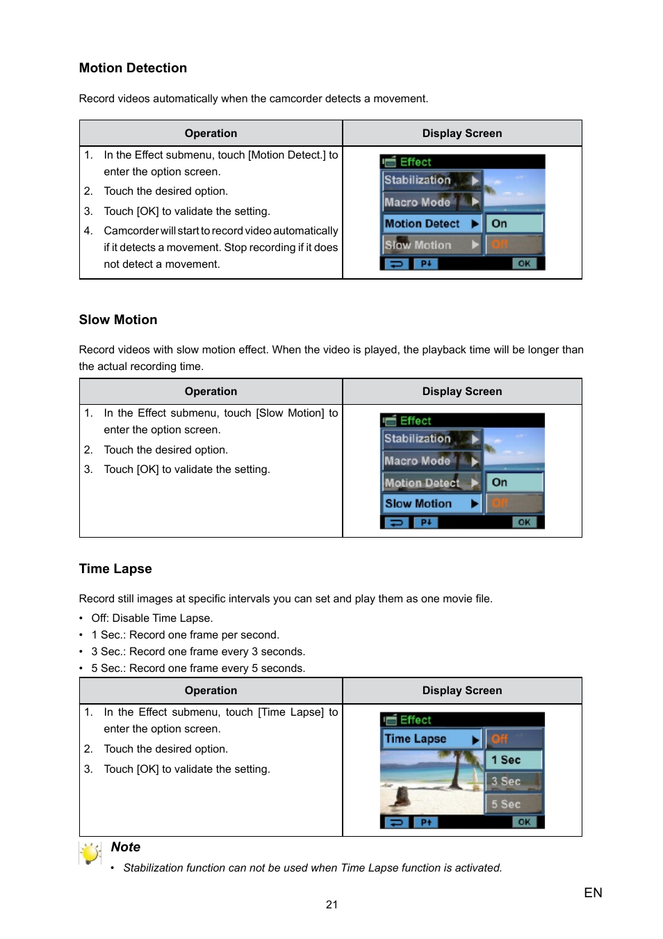 Toshiba Camileo X100 User Manual | Page 21 / 52