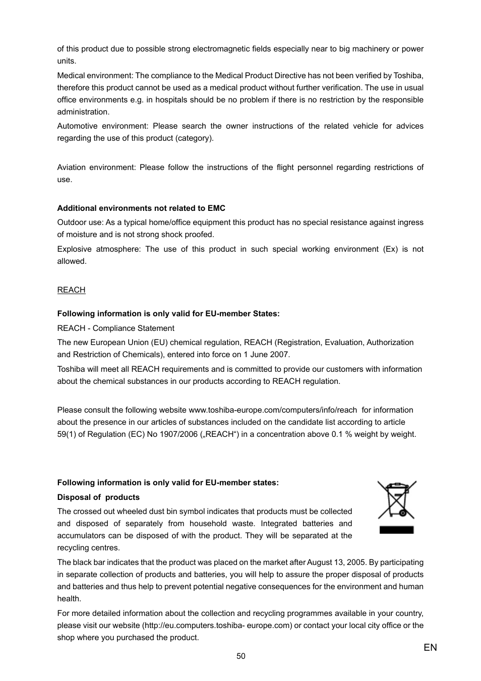 Toshiba Camileo X100 User Manual | Page 50 / 52