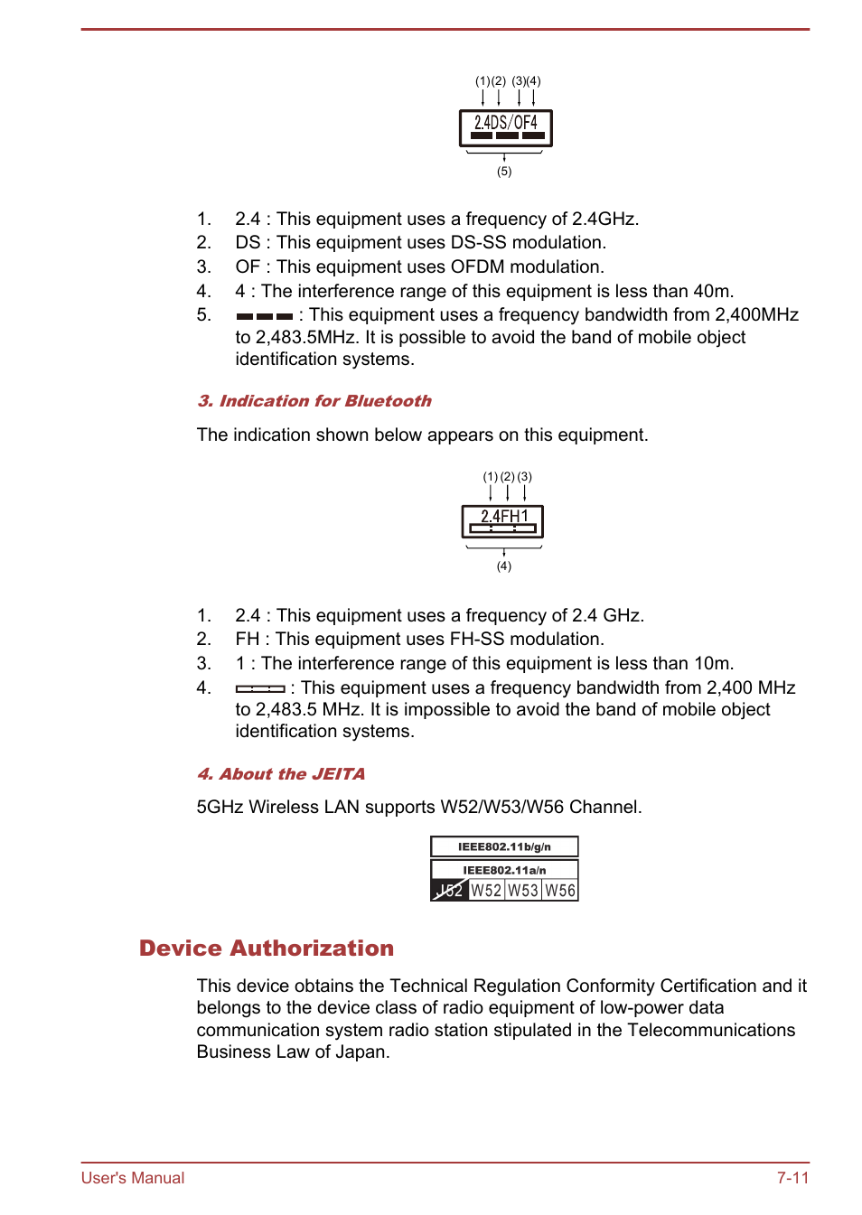 Device authorization | Toshiba WT310-K User Manual | Page 122 / 131