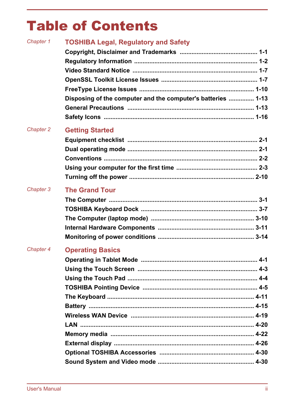 Toshiba WT310-K User Manual | Page 2 / 131