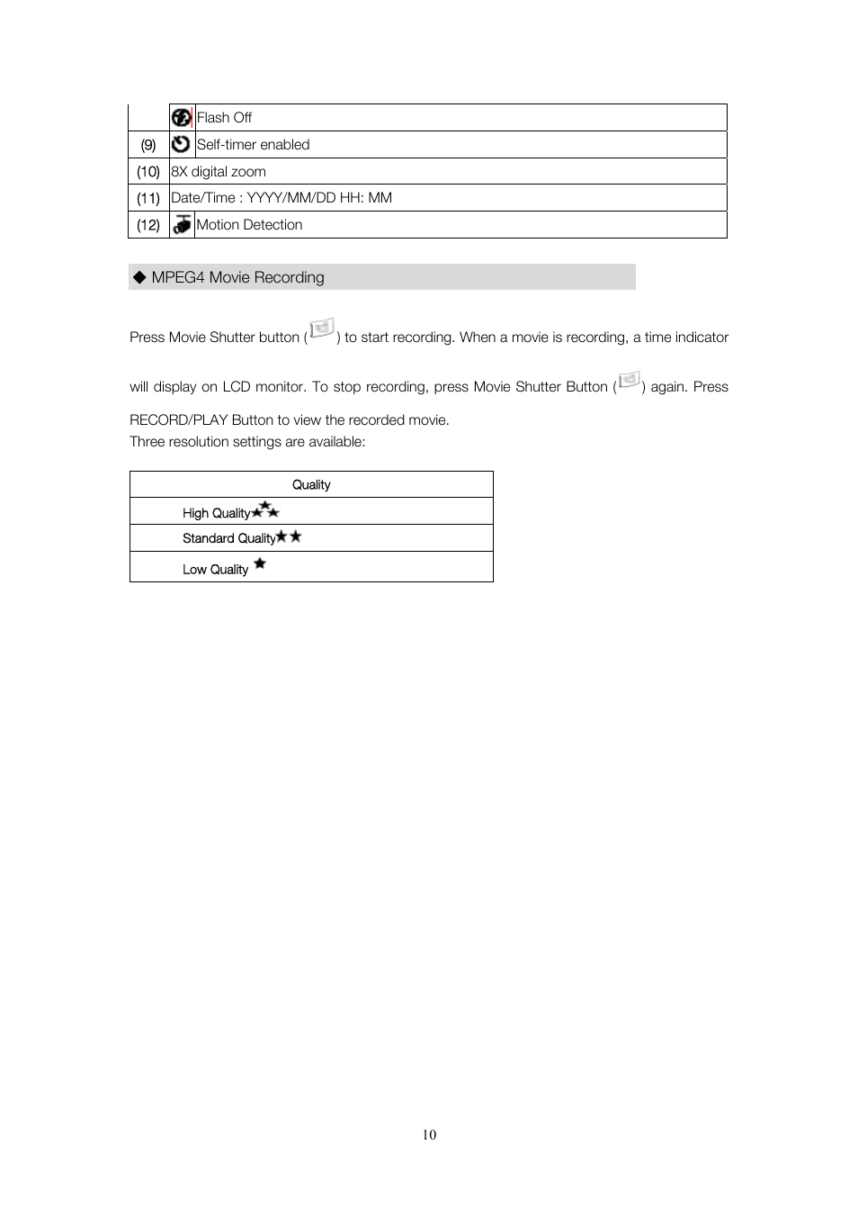 Toshiba Camileo User Manual | Page 10 / 61