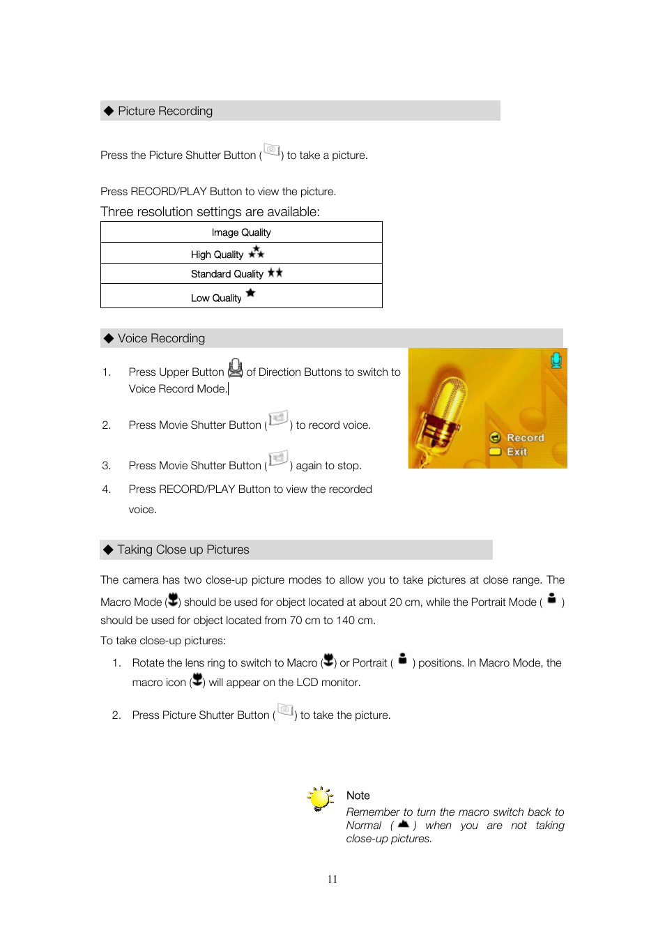 Toshiba Camileo User Manual | Page 11 / 61